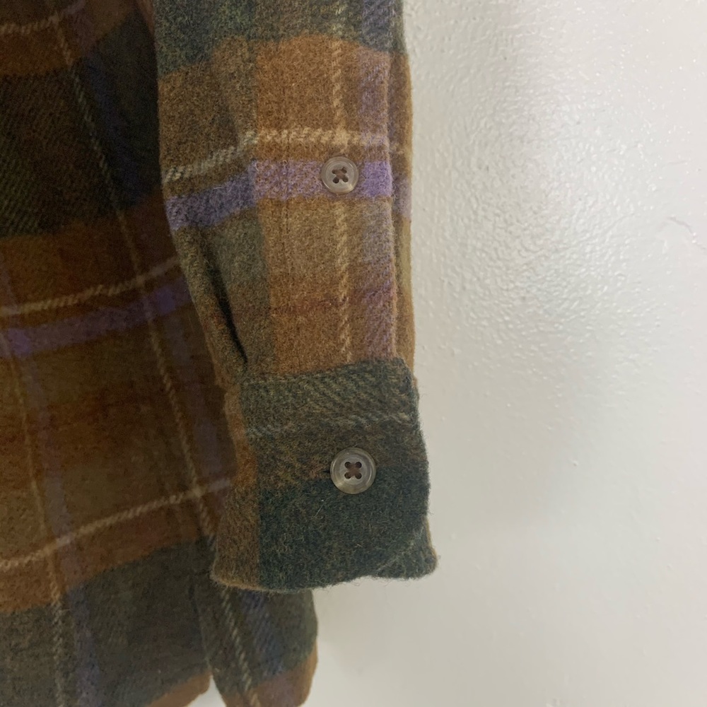 SOLD Vintage L.L Bean Wool Plaid Zip Shirt Jacket - Picture 7 of 9